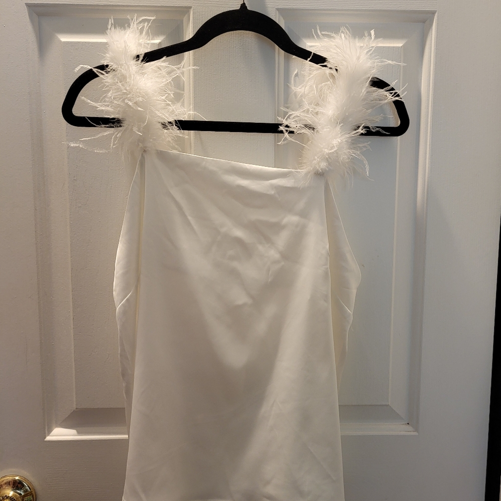 2/$30 NEW Feather Strap Tank / Top  / Camisole - Size Large